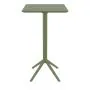Sky 60 x 60 Folding Bar Table - Olive Green