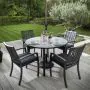 Titan 4 Seat Round Set with Parasol and Base