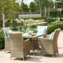 Tuscany 4 Seat Square Dining Set - Natural