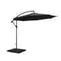 3m Round Cantilever Parasol and 50kg Base - Charcoal