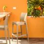 4 Maya Bar 75 Stools and Sky Bar 60 Table Set in Green