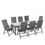 Vienna 8 Seat Reclining Rectangular Dining Set