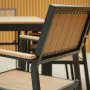 Fairmont Rectangular Table with 6 Chairs in Black and Brown