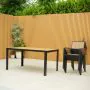 Fairmont Rectangular Table with 6 Chairs in Black and Brown