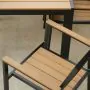 Fairmont Rectangular Table with 6 Chairs in Black and Brown
