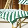 Cannes Bistro Chair Armless in Green and White