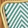Cannes Bistro Chair Armless in Green and White