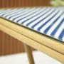 Rennes Parisian 70cm Square Garden Bistro Table - Blue and White