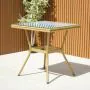 Rennes Parisian 70cm Square Garden Bistro Table - Blue and White
