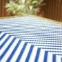 Rennes Parisian 70cm Square Garden Bistro Table - Blue and White