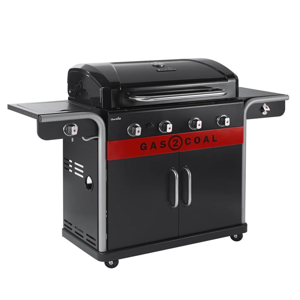 Char Broil Gas2Coal 2.0 4B EuroFlex Hybrid Gas Charcoal BBQ