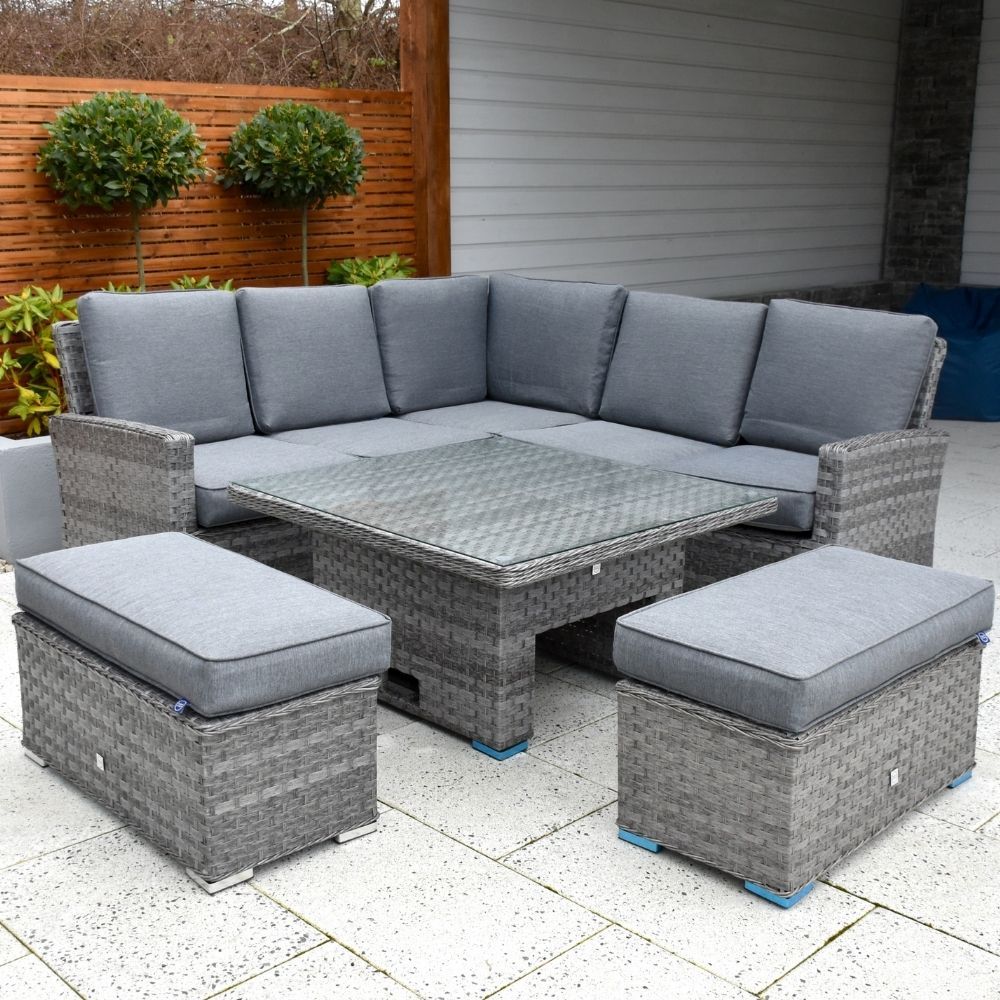 Grey victory rising corner dining 2025 set