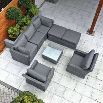 Teresina Corner Sofa Set - Grey