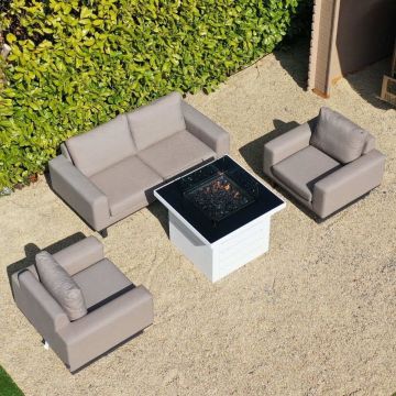 Galaxy Celeste Sofa Set With Etna Firepit Table