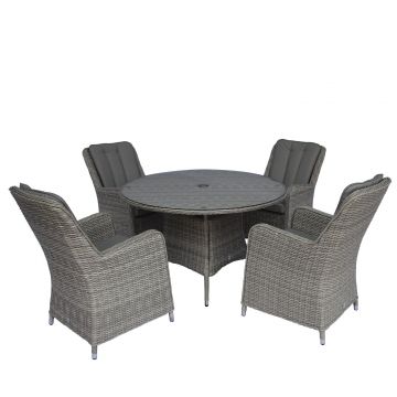 Hamilton 4 Seater Round Table Set