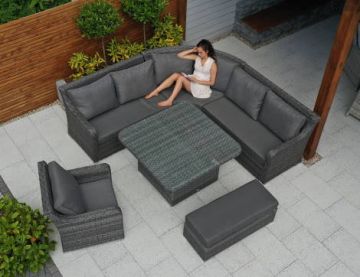 Vancouver Rattan Corner Sofa Dining Set