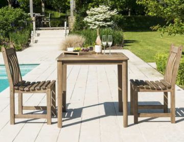 Alexander Rose Sherwood Acacia 2 Seat Side Chair Set