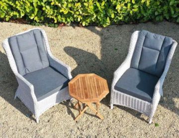 2 Seater Octagonal Bistro Table With Roma Chairs