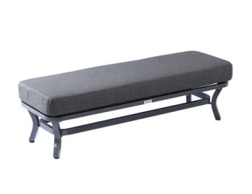 Dubai 3 Seat Bench with Cushion - Xerix / Slate
