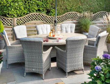 Heritage Elliptical Ceramic 8 Seat Set in Beech