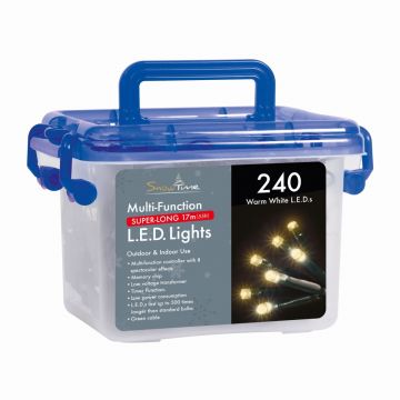 240 Warm White LED Multi-Function Lights with Timer