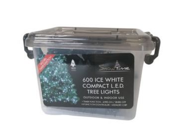 600 White LED Compact Lights with Timer