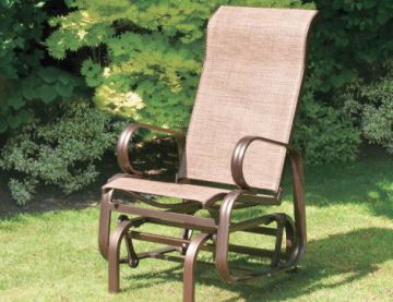Savannah Bronze Single Seat Glider Steel & Textilene
