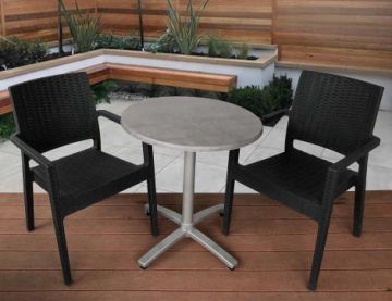 Ibiza City Round Folding Bistro Set