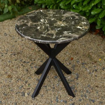 Karacabey Marble Round Werzalit Table with Lexi Legs
