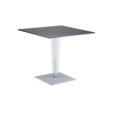 Lulu 18kg Compact Garden Table 0.8m x 0.8m Black - Contract Furniture