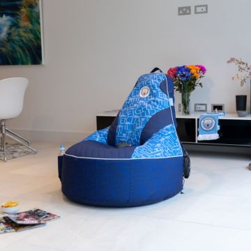 Manchester City Football Gaming Bean bag Chair in the Living Room 