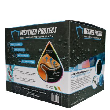 Weather Protect Rectangular Patio Set Cover (8/10 Seat) - (320cm x 94cm)
