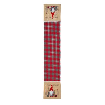 1.8m x 33cm Hessian-Tartan Gnome Table Runner