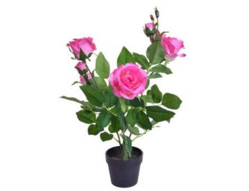 35cm Rose in Pot - Pink 