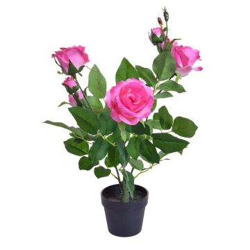 35cm Rose in Pot - Pink 