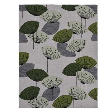 Sanderson Dandelion Clocks Botanical Green Rug
