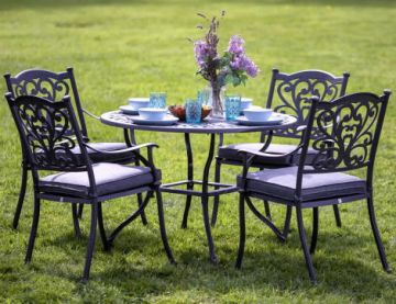 Sapphire Hampshire 4 Seater Round Furniture Set in Grey
