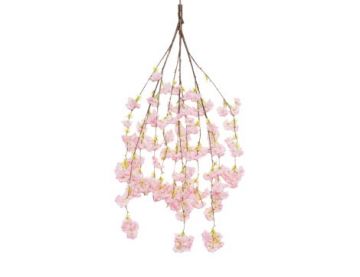 110cm MultiBranch Hanging Cherry Blossom Branch – Pink