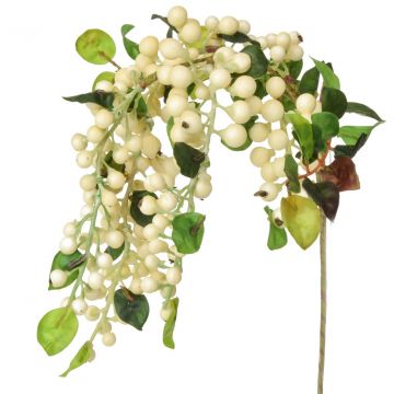 55cm Hanging Berry Spray Foliage - White