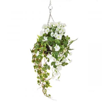 Small Hanging Basket Petunia - White