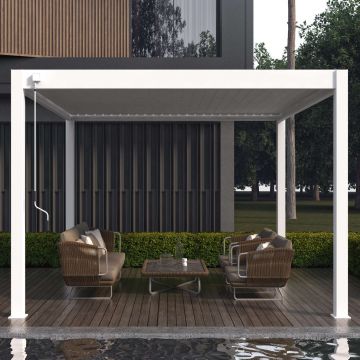 Zeus Prime Pergola - White (4m x 4m)