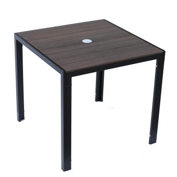 Fairmont Table Black and Dark Brown