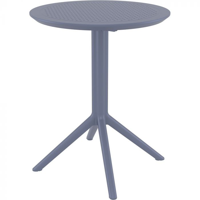 Sky 60cm Round Folding Table Grey