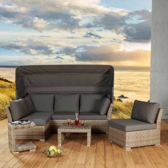 San Diego Daybed Rattan Lounge Set