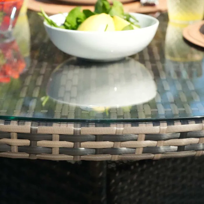 Cairo 8 Seat Oval Set with Stacking Chairs