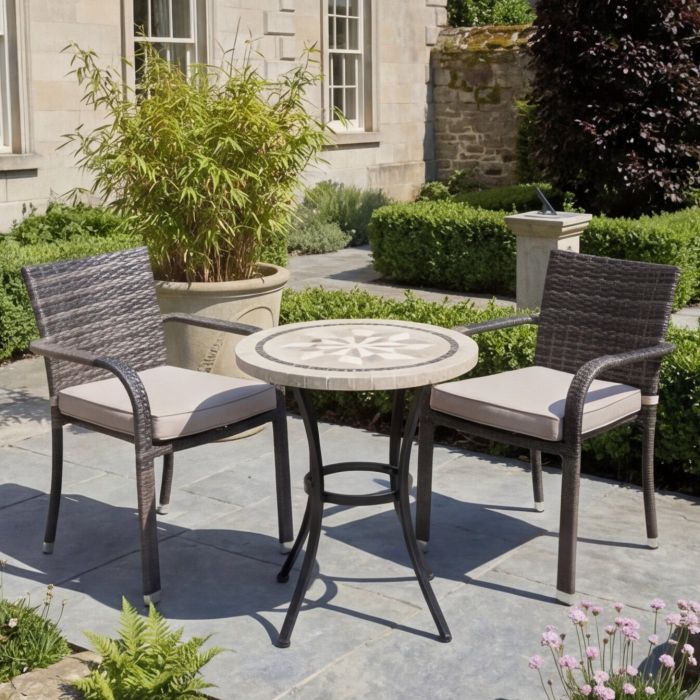 Dalkey Bistro Set with Cairo Stacking Chairs main product photo