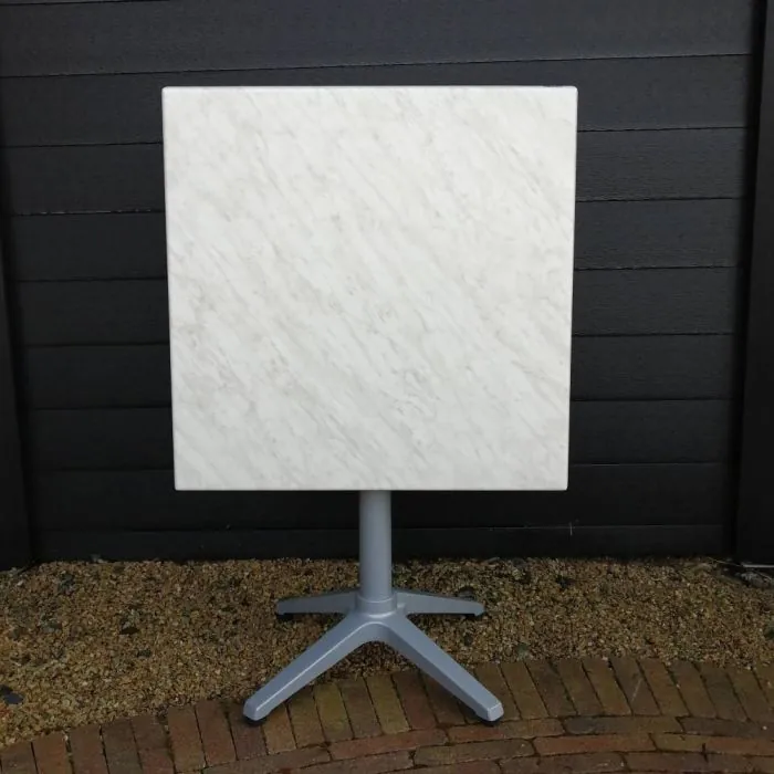 Marble White Commercial Table 80 x 80 cm