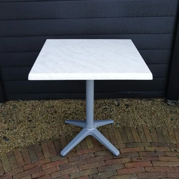 Marble White Commercial Table 80 x 80 cm