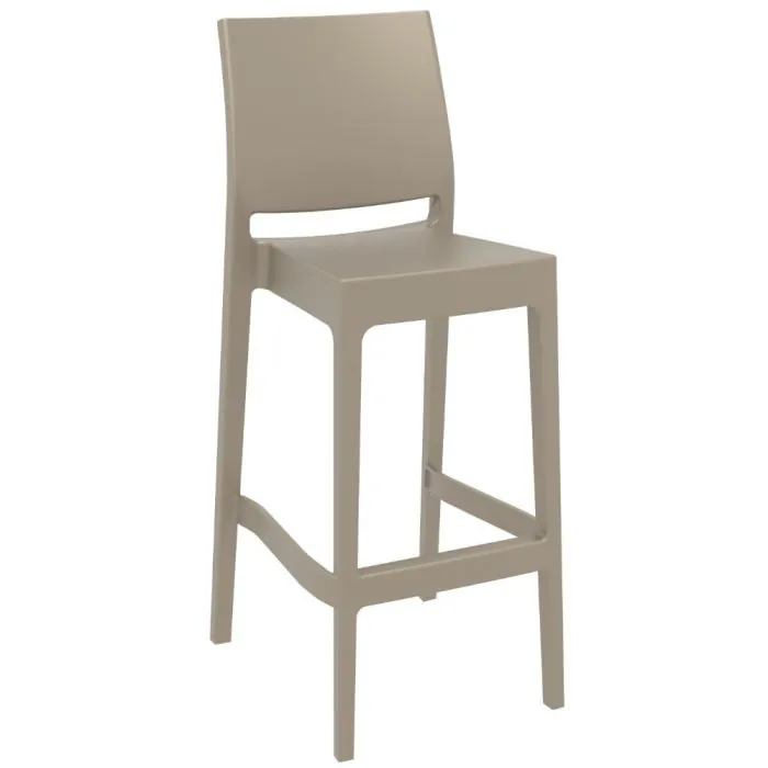 Maya Bar Stool in Taupe - 75cm