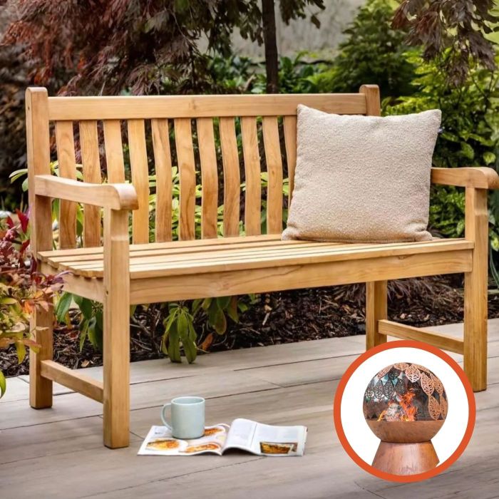 Hartman Tatton 2 Seat Natural Teak Bench main product photo